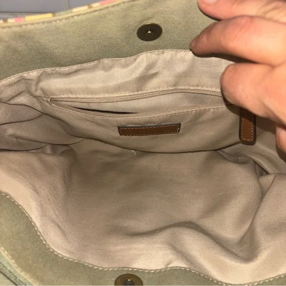 St Johns Bay Shoulder purse Striped Multicolor Tote Bag Beach - Picture 6 of 16